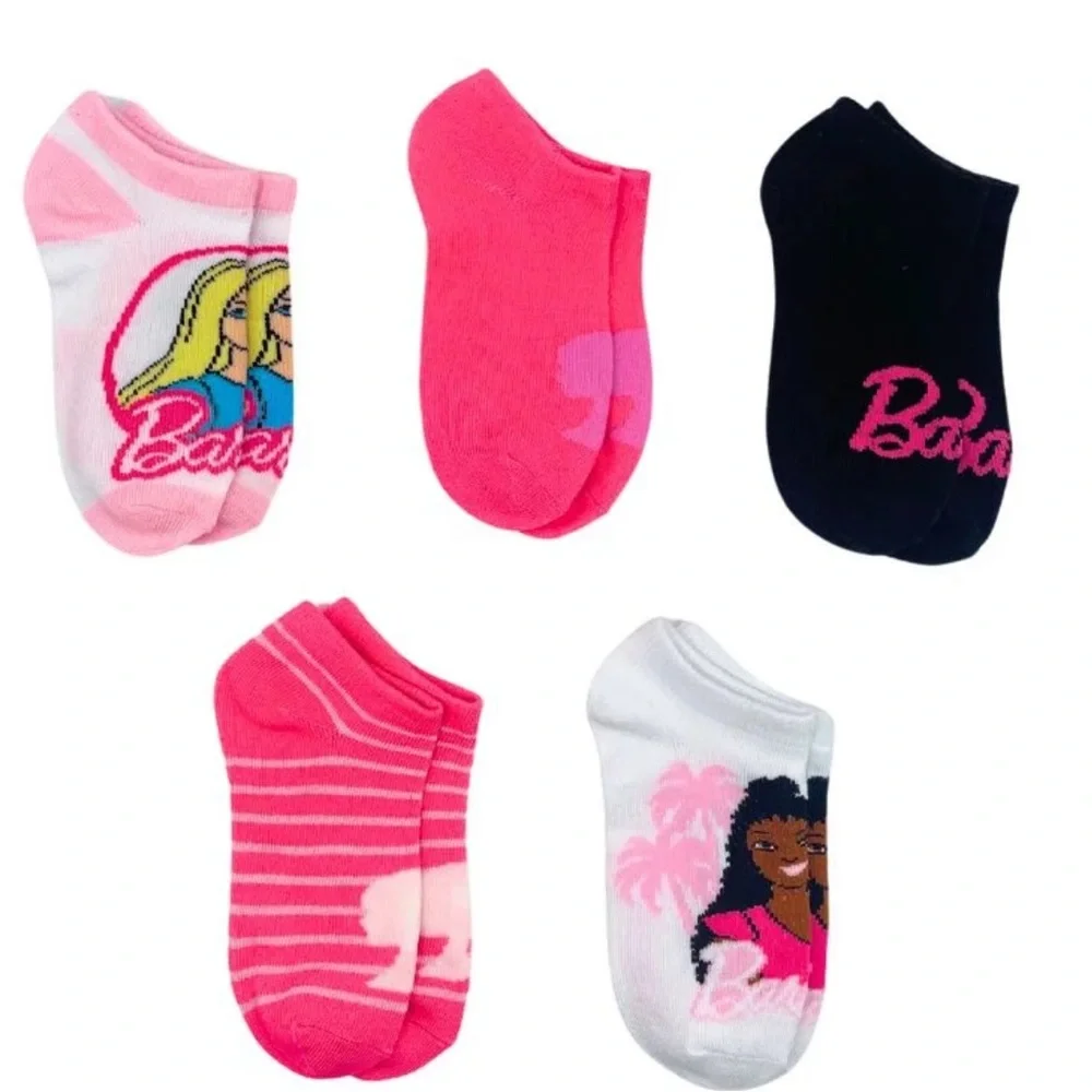 NWT Barbie Girls No-Show Socks - 10 Pack